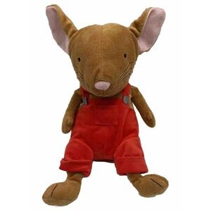 Plush Mouse Kohls Cares If You Give A Mouse a Cookie Red Overalls 1985